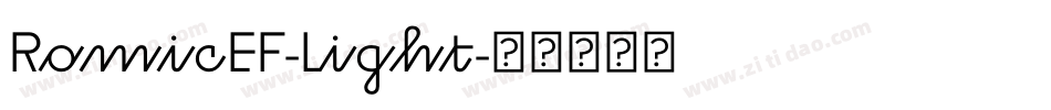 RomicEF-Light字体转换