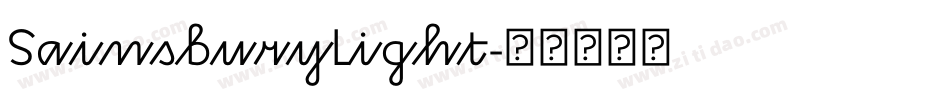 SainsburyLight字体转换