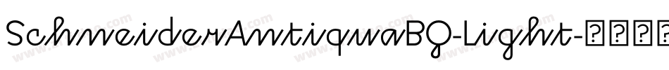 SchneiderAntiquaBQ-Light字体转换