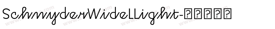 SchnyderWideLLight字体转换