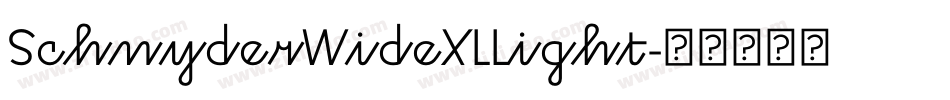 SchnyderWideXLLight字体转换