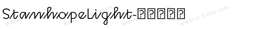 StanhopeLight字体转换