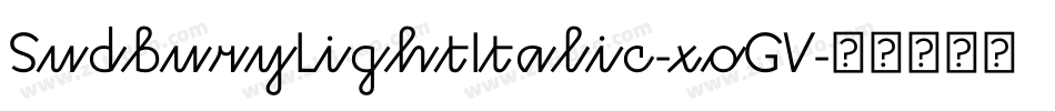 SudburyLightItalic-xoGV字体转换