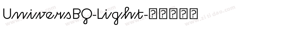UniversBQ-Light字体转换