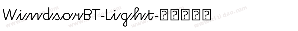 WindsorBT-Light字体转换
