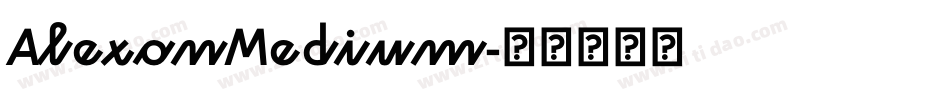 AlexonMedium字体转换
