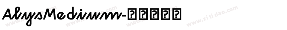 AlysMedium字体转换