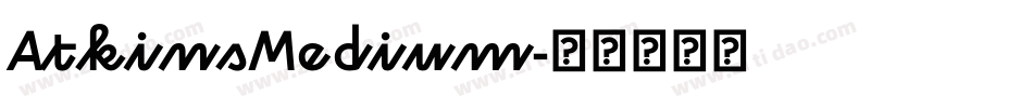 AtkinsMedium字体转换