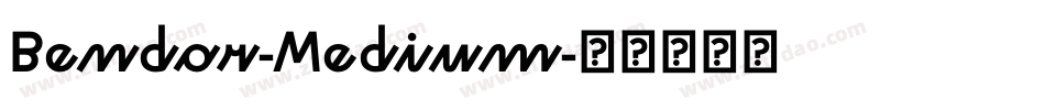 Bendor-Medium字体转换