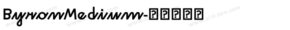 ByronMedium字体转换