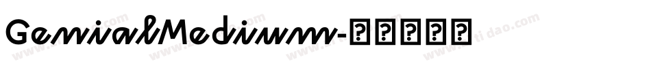 GenialMedium字体转换