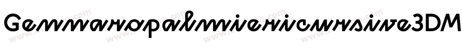Gennaropalmiericursive3DMedium-Roxe字体转换