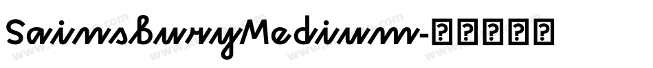 SainsburyMedium字体转换