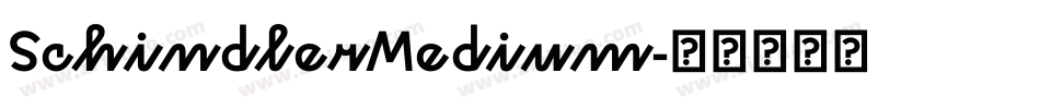 SchindlerMedium字体转换