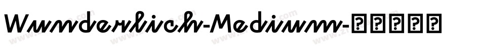 Wunderlich-Medium字体转换