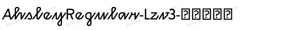 AhsleyRegular-Lzv3字体转换