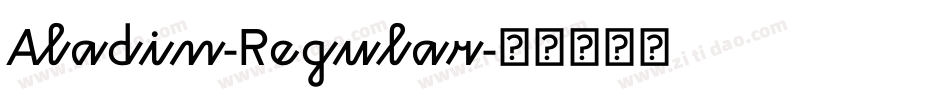 Aladin-Regular字体转换