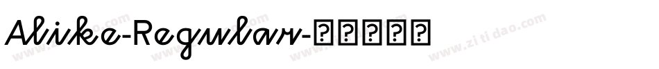 Alike-Regular字体转换
