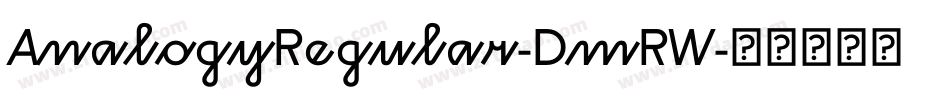 AnalogyRegular-DmRW字体转换