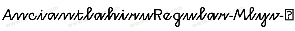 AnciantlahiruRegular-Mlyv字体转换