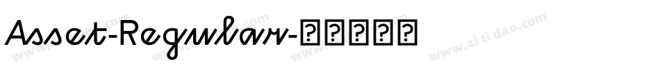 Asset-Regular字体转换