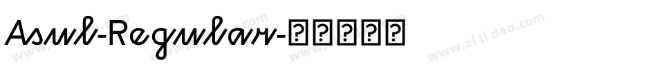 Asul-Regular字体转换