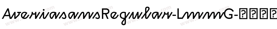 AveriasansRegular-LmmG字体转换