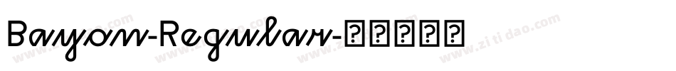 Bayon-Regular字体转换