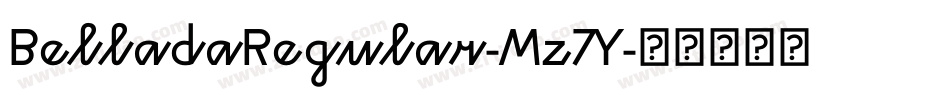 BelladaRegular-Mz7Y字体转换