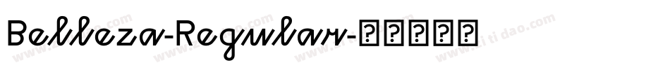 Belleza-Regular字体转换
