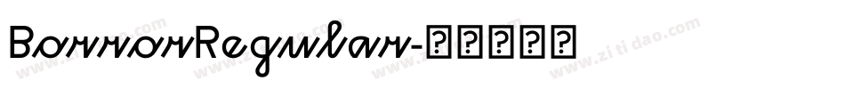 BorrorRegular字体转换