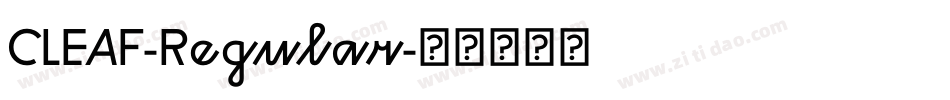 CLEAF-Regular字体转换