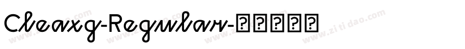 Cleaxg-Regular字体转换