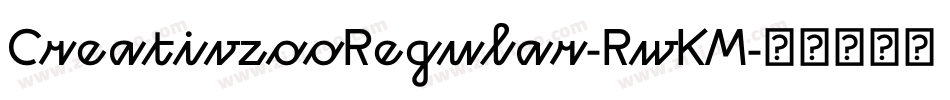 CreativzooRegular-RwKM字体转换