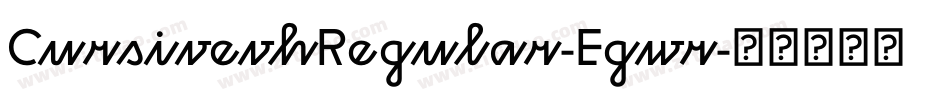 CursivevhRegular-Egwr字体转换