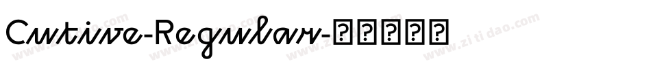 Cutive-Regular字体转换