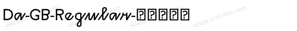 Da-GB-Regular字体转换