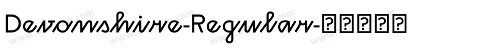 Devonshire-Regular字体转换