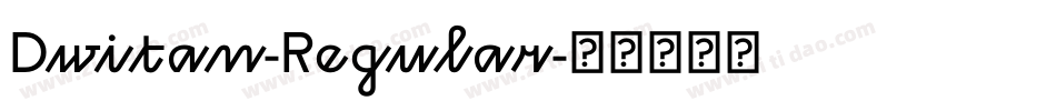 Dwitan-Regular字体转换