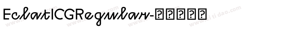 EclatICGRegular字体转换