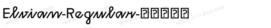 Elvian-Regular字体转换