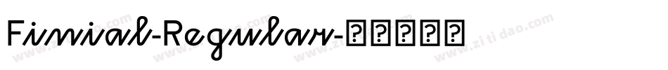 Finial-Regular字体转换