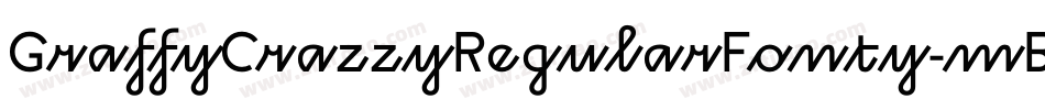 GraffyCrazzyRegularFonty-mBDP字体转换