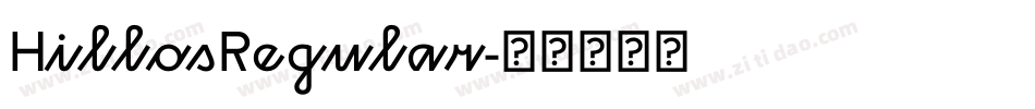 HillosRegular字体转换