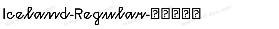 Iceland-Regular字体转换