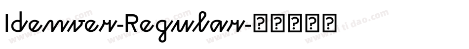 Idenver-Regular字体转换