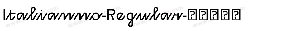 Italianno-Regular字体转换