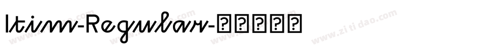 Itim-Regular字体转换