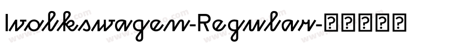 Ivolkswagen-Regular字体转换