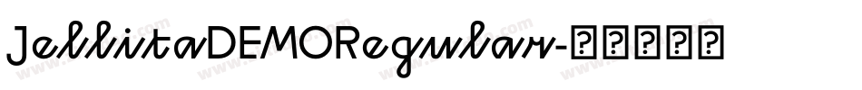 JellitaDEMORegular字体转换